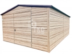 Garaż Blaszany 4x6 Brama - Winchester - drewnopodobny  TKD121