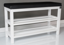 Regał Szafka Na Buty Biały Z Siedziskiem Kolory Drewno Lite RBS-1 Rozmiary od 50 cm do 120 cm
