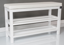 Regał Szafka Na Buty Biały Z Siedziskiem Kolory Drewno Lite RBS-1 Rozmiary od 50 cm do 120 cm