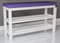 Regał Szafka Na Buty Biały Z Siedziskiem Kolory Drewno Lite RBS-1 Rozmiary od 50 cm do 120 cm