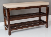 Regał Szafka Na Buty Orzech Z Siedziskiem Kolory Drewno Lite RBS-1 Rozmiary od 50 cm do 120 cm