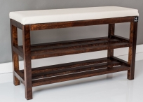 Regał Szafka Na Buty Orzech Z Siedziskiem Kolory Drewno Lite RBS-1 Rozmiary od 50 cm do 120 cm