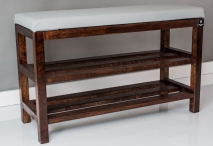 Regał Szafka Na Buty Orzech Z Siedziskiem Kolory Drewno Lite RBS-1 Rozmiary od 50 cm do 120 cm